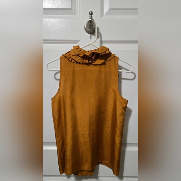 J. Crew Ruffled Blouse in Mustard - Picture 4 of 5